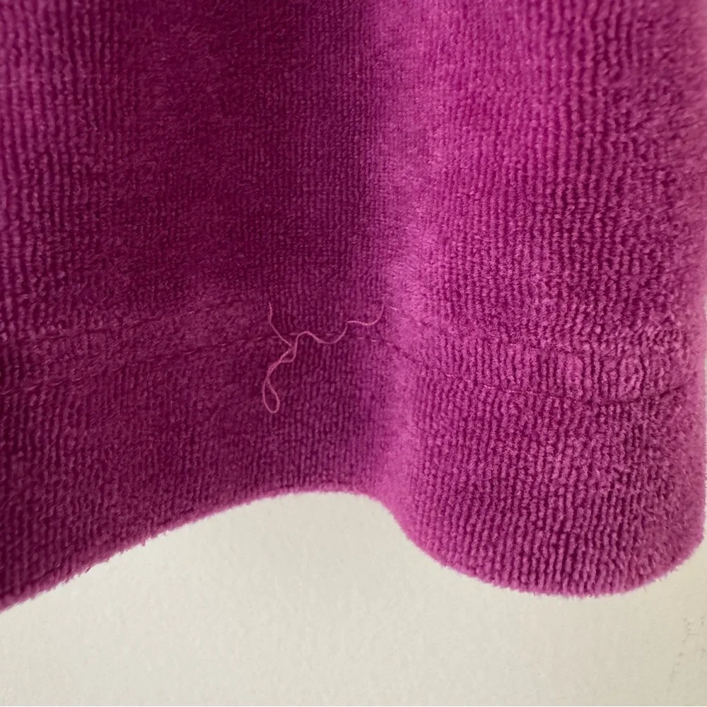 Hanna Andersson Magenta Fuchsia LS Velour Dress with Ruffle Hem, Size 3